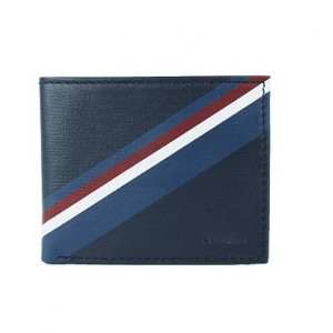 [新登場]Tommy Hilfiger Men's Leather Double Billfold Passcase Wallet & Valet